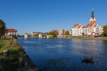 Canvas Print - City of Elblag in Poland