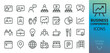 Business conference isolated icon set
