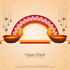 Wall Mural - Religious Happy Diwali Indian festival decorative background