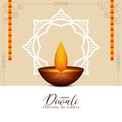 Poster - Elegant Happy Diwali Indian festival greeting card background