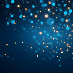 Poster - Christmas blue bokeh background. Generative AI