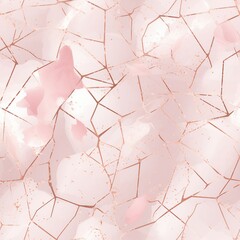 Aufkleber - Pink Marble and Rose Gold Pattern