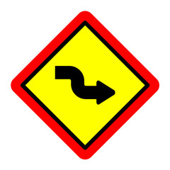 Poster - Vector Design Zig Zag Road Icon Style