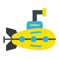 Poster - Vector Design Submarine Icon Style