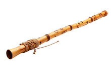 Traditional Bamboo Bansuri Flute On Transparent Background