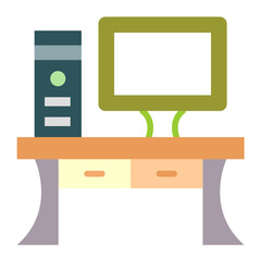 Wall Mural - Vector Design Computer Table Icon Style