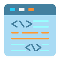 Vector Design Website Coding Icon Style