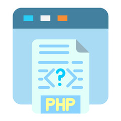 Vector Design PHP Coding Icon Style