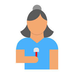 Poster - Vector Design Female Journalist Icon Style