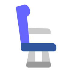 Poster - Airplane Seat Icon Style