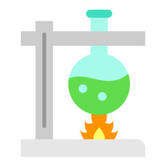 Poster - Burning Chemical Icon Style