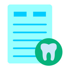 Canvas Print - Dental Record Icon Style