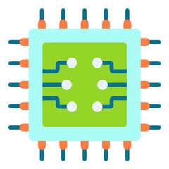 Sticker - CPU Processor Icon Style