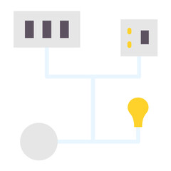 Canvas Print - Wiring Icon Style