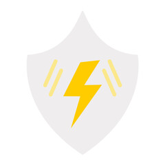 Poster - Electricity Protection Icon Style