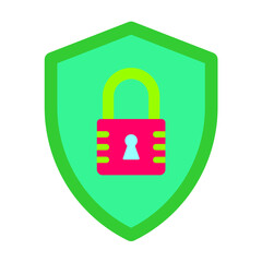 Sticker - Lock Shield Icon Style