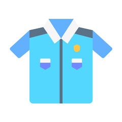 Poster - Police Uniform Icon Style