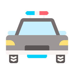 Wall Mural - Police Car Icon Style