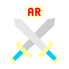 Canvas Print - Ar Sword Fight Icon Style