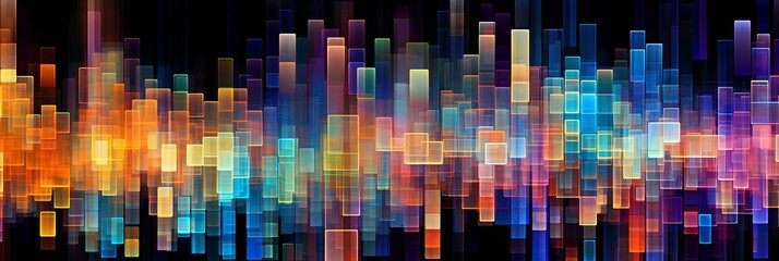 Wall Mural - small business artificial intelligence abstract background. banner of colorful, lively design. generative AI