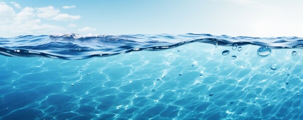 Wall Mural - fresh blue water background texture generative ai