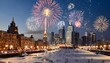 fire works over new york