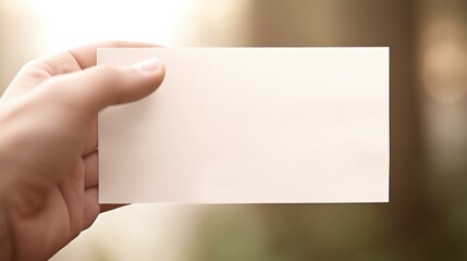 Poster - A person holding a blank piece of paper, AI