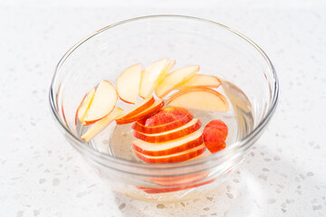 Poster - Sliced red apples