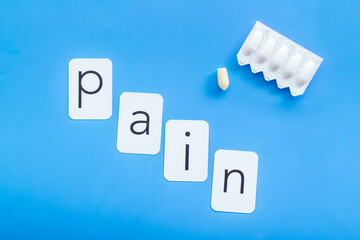 Wall Mural - Word pain and rectal suppositories - medical treatment concept