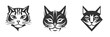 Cat head silhouette. Vector illustration
