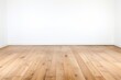© studioworkstock - view of a wooden floor extending onto a seamless white backdrop