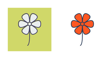 Sticker - Flower Vector Icon