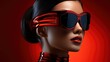 © ACE STEEL D - Fashionable Portrait Stylish Young Woman Red, Background Image, Valentine Background Images, Hd