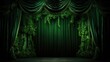 Green Stage Curtain