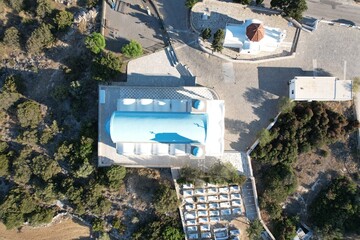 Wall Mural - Aerial views from over the Greek Orthodox Church on the Greek Island of Paros