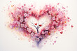 fantasy Valentine's Day, hearts, congratulations, card, wedding invitation