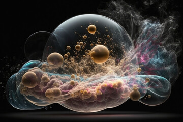Wall Mural - background with space - generative ai