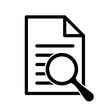 © robert6666 - Dokument z lupą. Ikona kontroli i wyszukiwania dokumentów.
