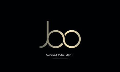 BO, OB, B, O abstract letters logo monogram