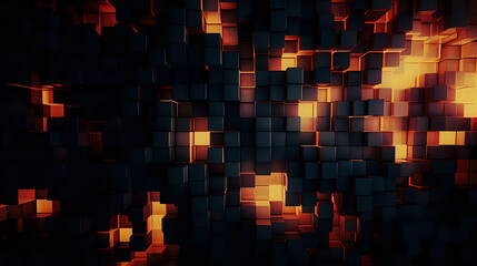 Wall Mural - abstract background with squares. Generative AI