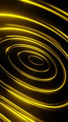 Wall Mural - vertical video, portrait video of abstract background motion graphic design looping animated gold circle on black background