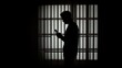 © 3D Station - Silhouette of a male prisoner in a smartphone. Social media addiction, internet addiction, smartphone addiction. social disease. Modern design, magazine style