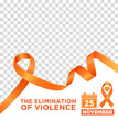 Banner plantilla para el Día Internacional de la Eliminación de la Violencia contra la Mujer 25 de noviembre, día naranja