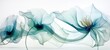 blue flower on white background Generative AI
