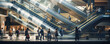 © Michal - Many people on the escalator . generative ai