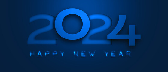 Wall Mural - Happy new year 2024 design