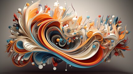 3D abstract art background wallpaper