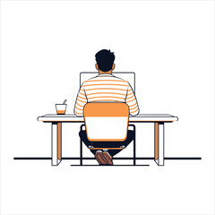 illustration of web development programmer and coding website