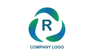 Wall Mural - Modern, simple, colorful letter R logo. Vector monogram template, company brand, emblem, sign