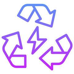 Poster - recycle energy icon